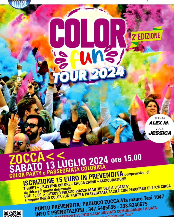 ❗❗❗Sabato 13 luglio torna la festa più colorata dell estate!!
💚💛🧡🩷 La COLOR FUN!! 🩷🧡💛💚

Cosa ci sarà?
🔹Stand gastronomico aperto già da mezzogiorno
🔸 Dalle 1500 Colori musica divertimento sorrisi e risate con il color party e passeggiata colorata

E voi? Sarete dei nostri?😉😉

colorfun  color musica divertimento buoncibo😋
allegria