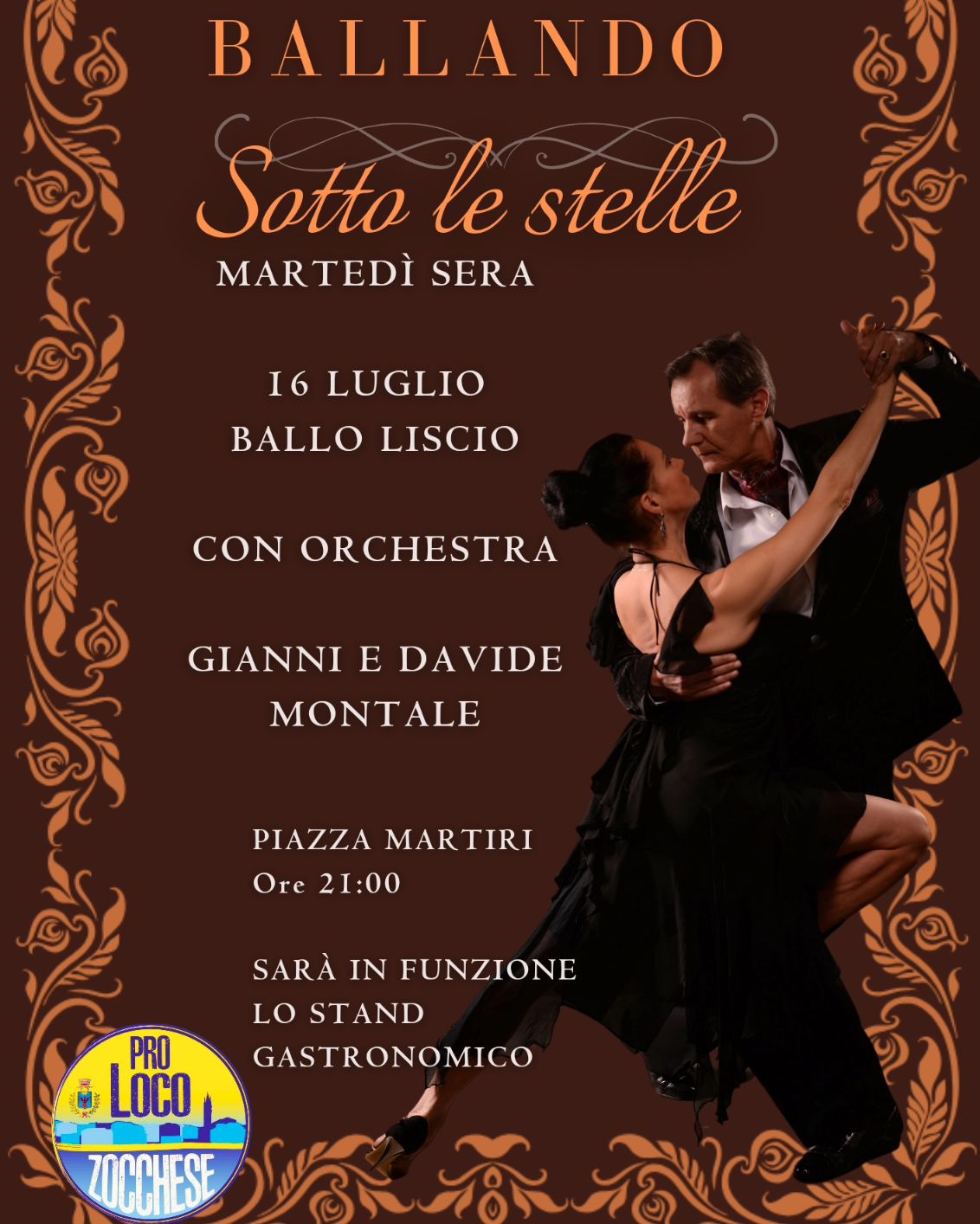 Martedì Liscio!! 💃💃

🟢 Quera sera sarà con noi lorchestra  Gianni e Davide Montale e noi vi delizieremo con Crescentine e gnocco fritto!
Ci vediamo stasera!!