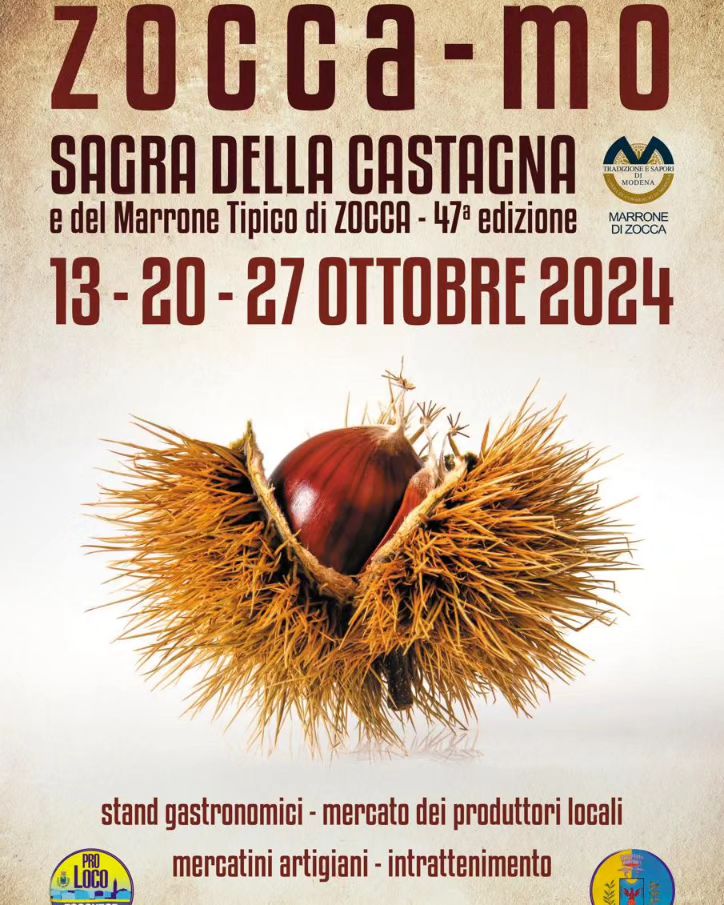 ‼️ Ormai ci siamo!! Sta per tornare levento più atteso dellautunno!! 🌰🌰 La 47^Sagra della Castagna e del Marrone tipico di Zocca vi aspetta le domeniche 13-20-27 ottobre🌰🌰 Stand gastronomici produttori agricoli mercatini dellarte ingegno e ambulanti vi aspettano! A prestissimo!!! 😉😉